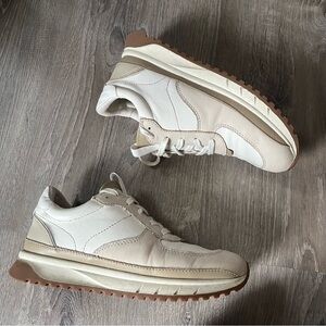 Madewell kickoff trainer sneakers white cream tan women’s 8.5 men’s 7